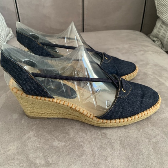 Liz Claiborne Denim Wedge Sandals/Espadrilles size 10. - Picture 5 of 12